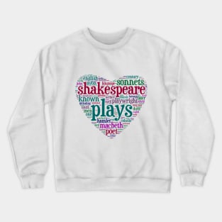 William Shakespeare - Wordcloud Crewneck Sweatshirt